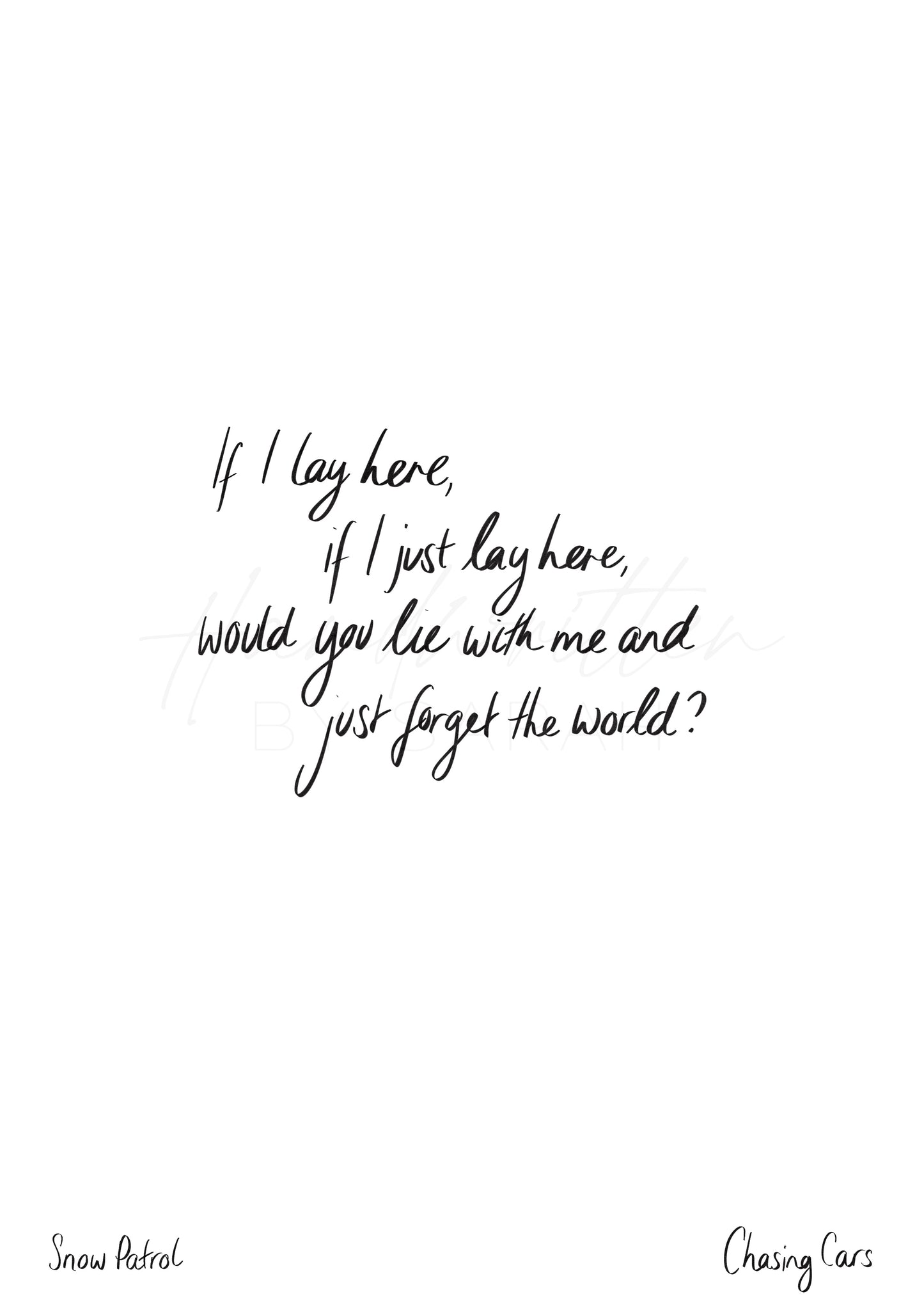 Chasing Cars - Snow Patrol
