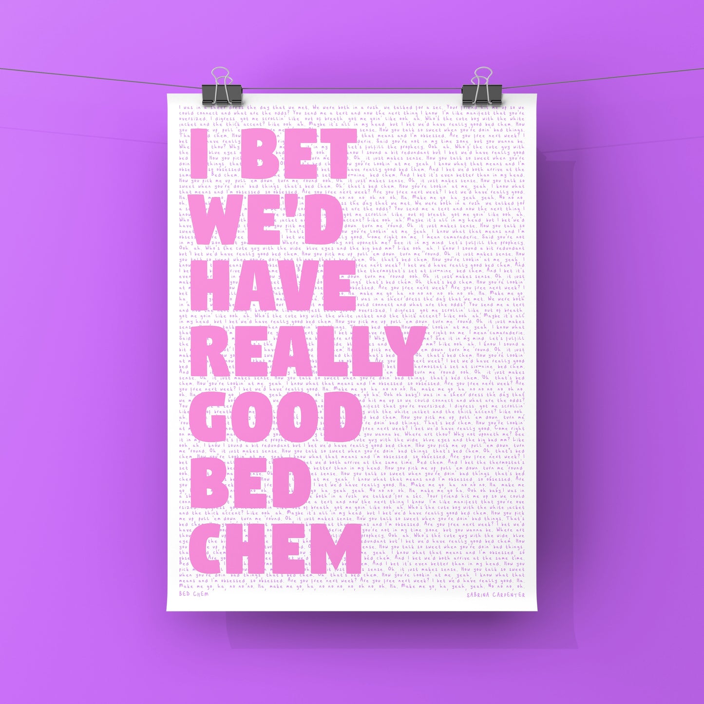 BED CHEM - SABRINA CARPENTER
