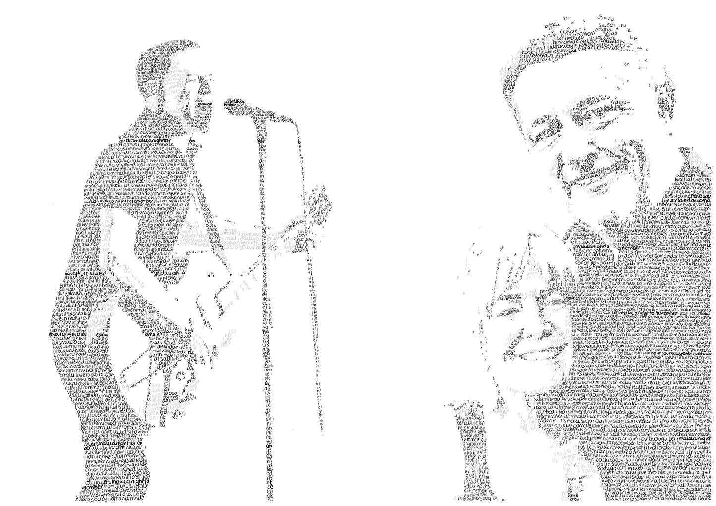 Custom Handwritten Lyric Portrait - PRINT