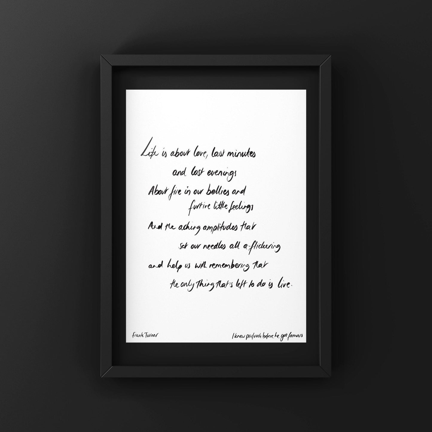 I Knew Prufrock Before He Got Famous - Frank Turner - DIGITAL DOWNLOAD