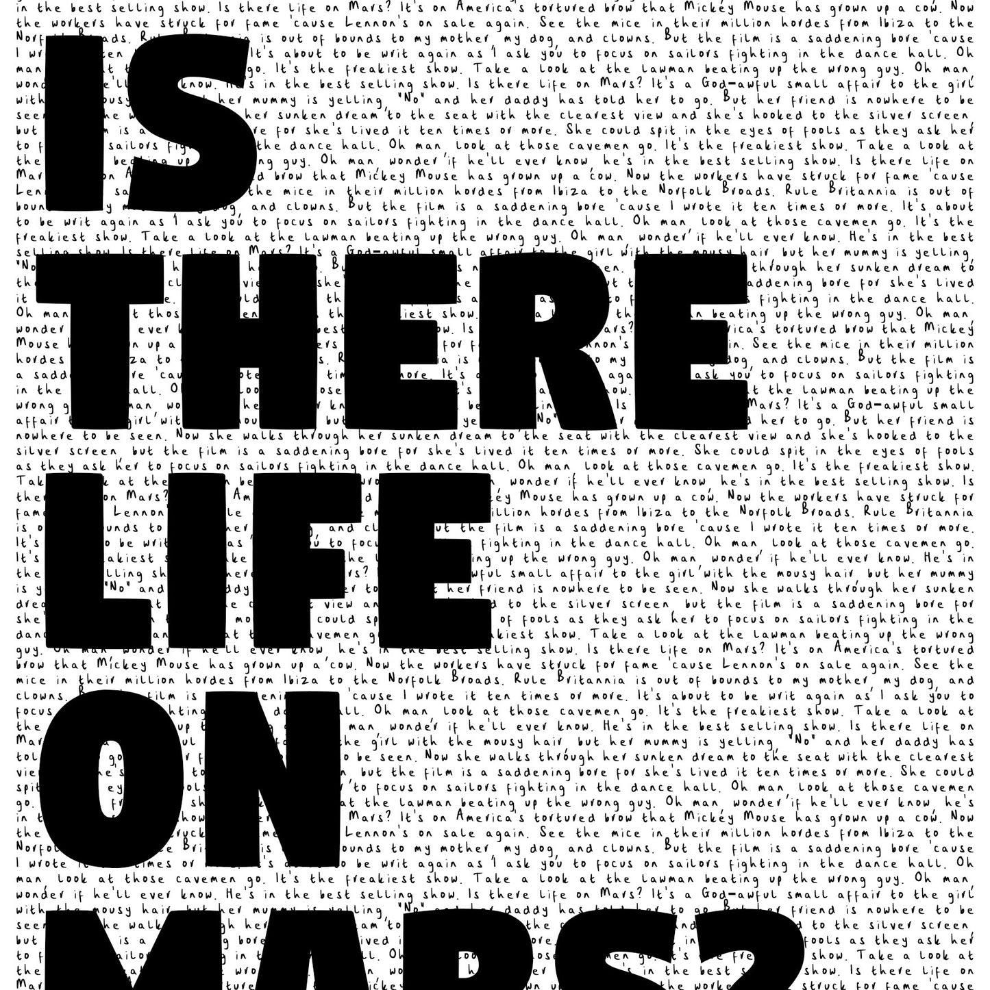 LIFE ON MARS - DAVID BOWIE