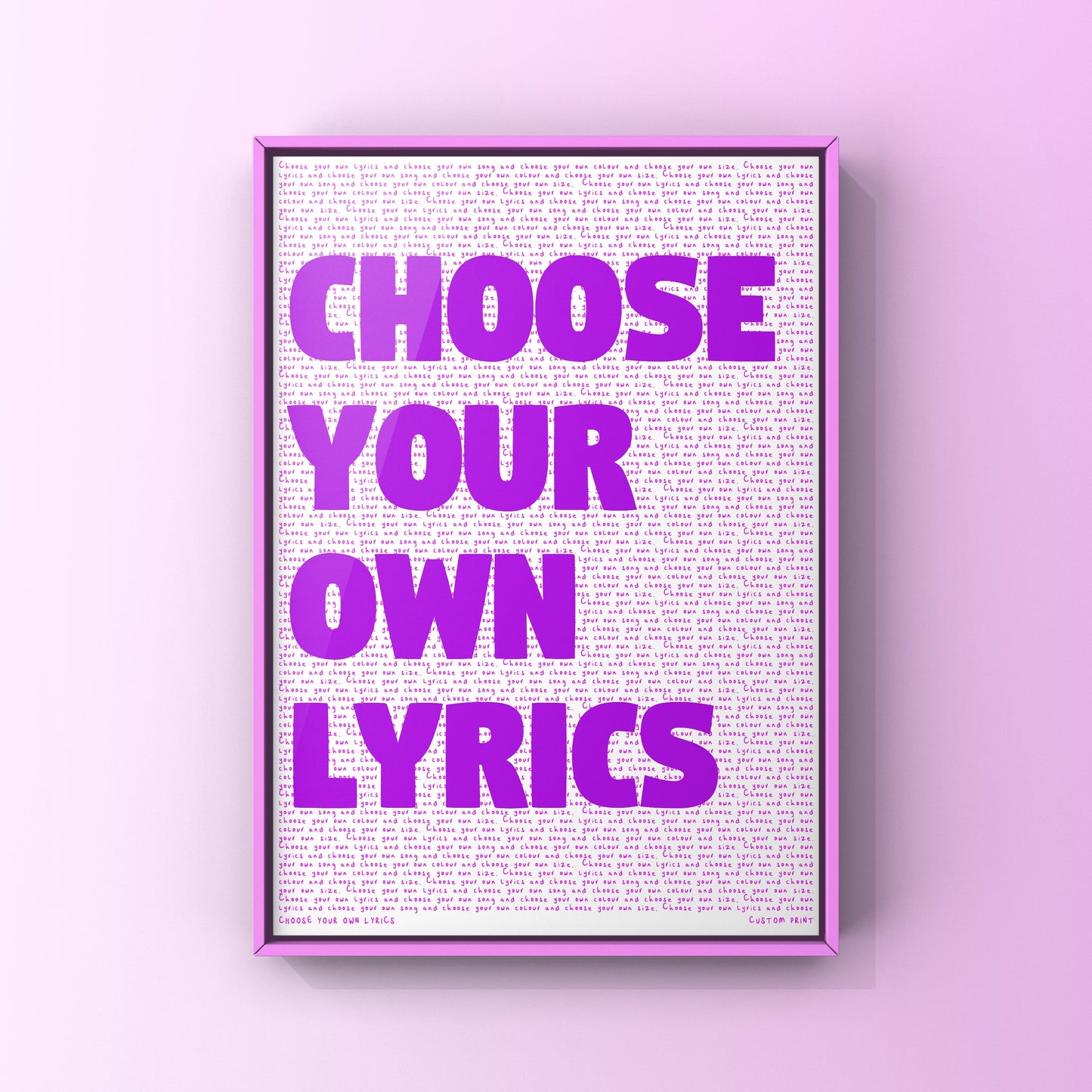 Custom Lyric Poster
