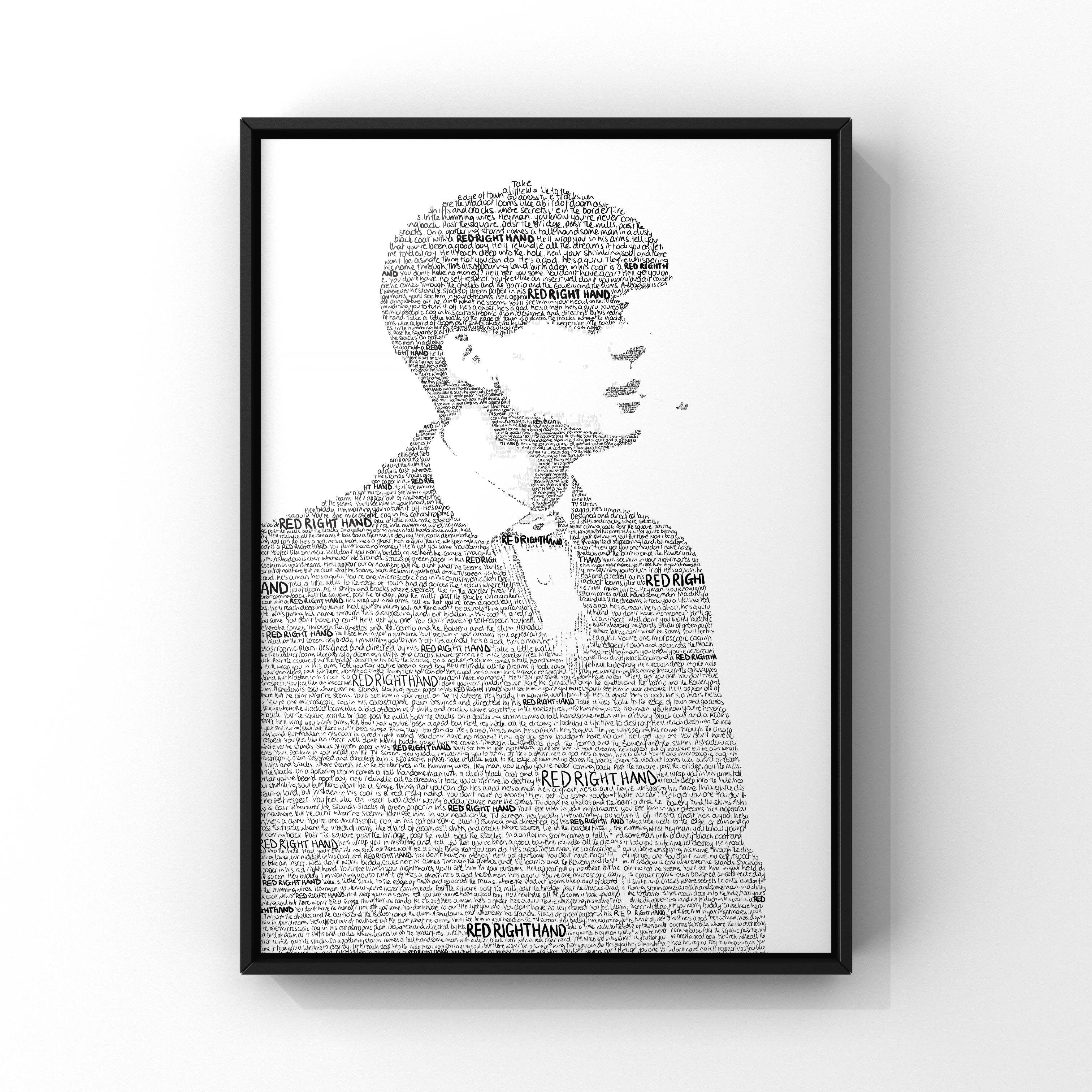 Red Right Hand Peaky Blinders Lyrics Hand Typed on an 