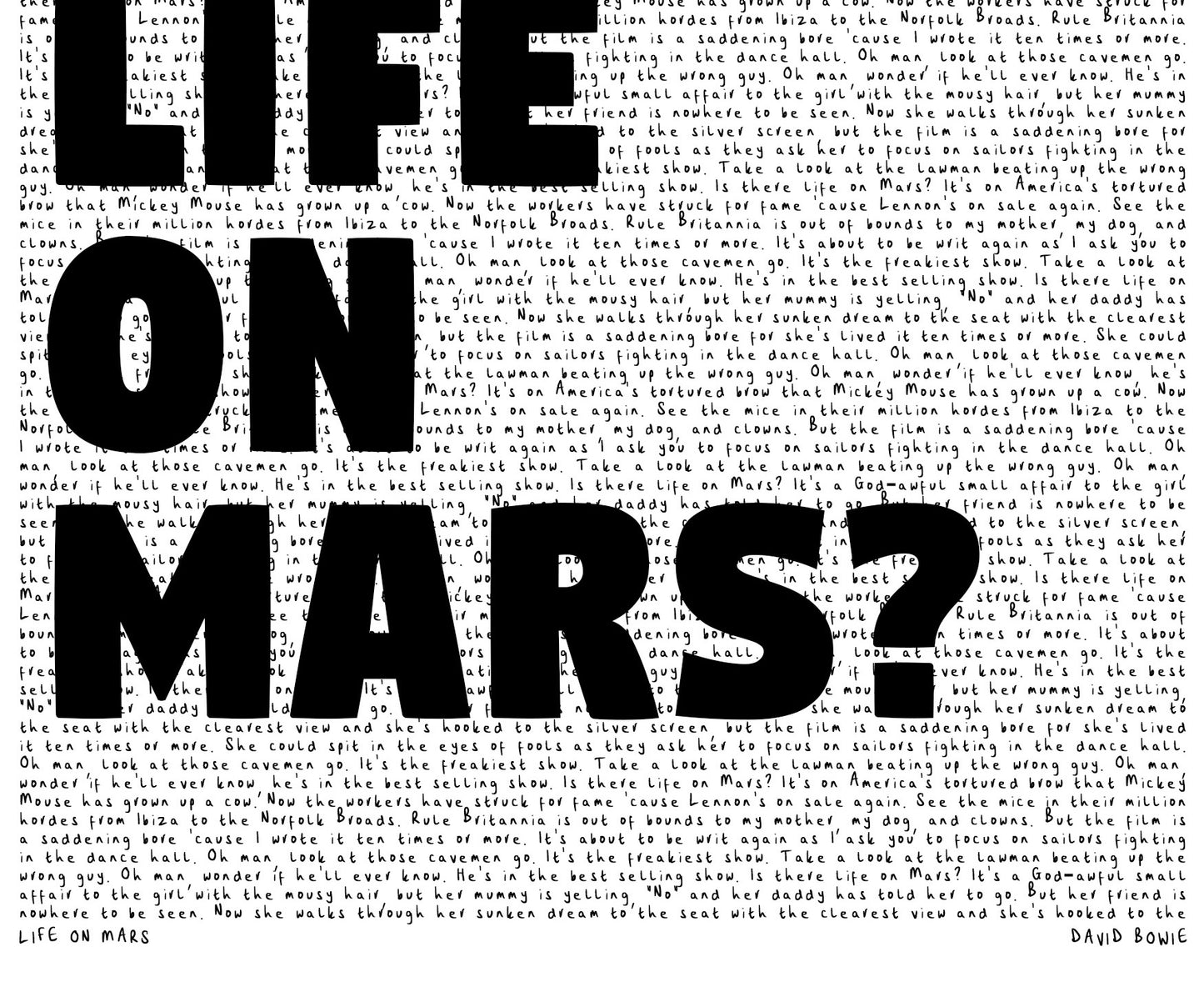 LIFE ON MARS - DAVID BOWIE