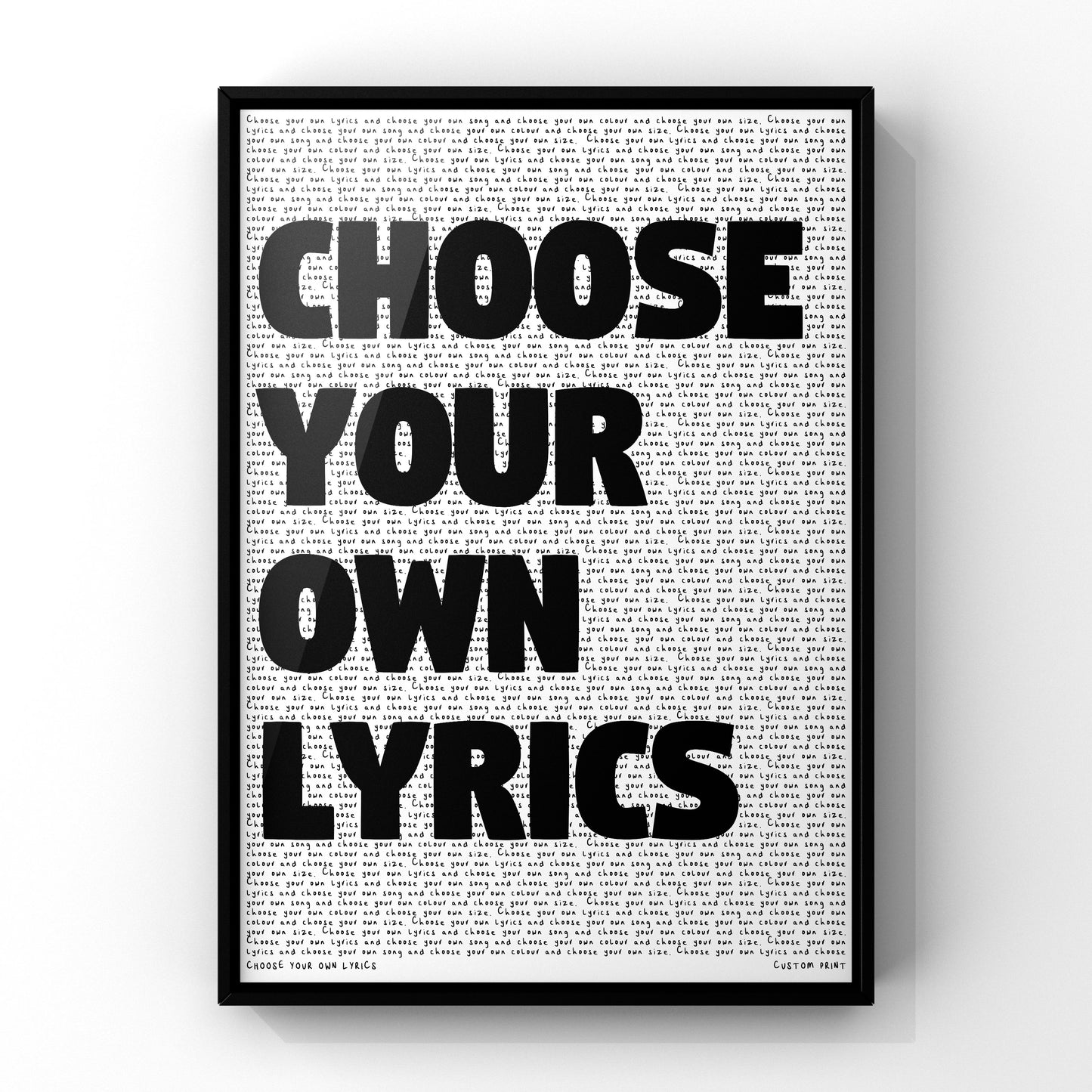 Custom Lyric Poster