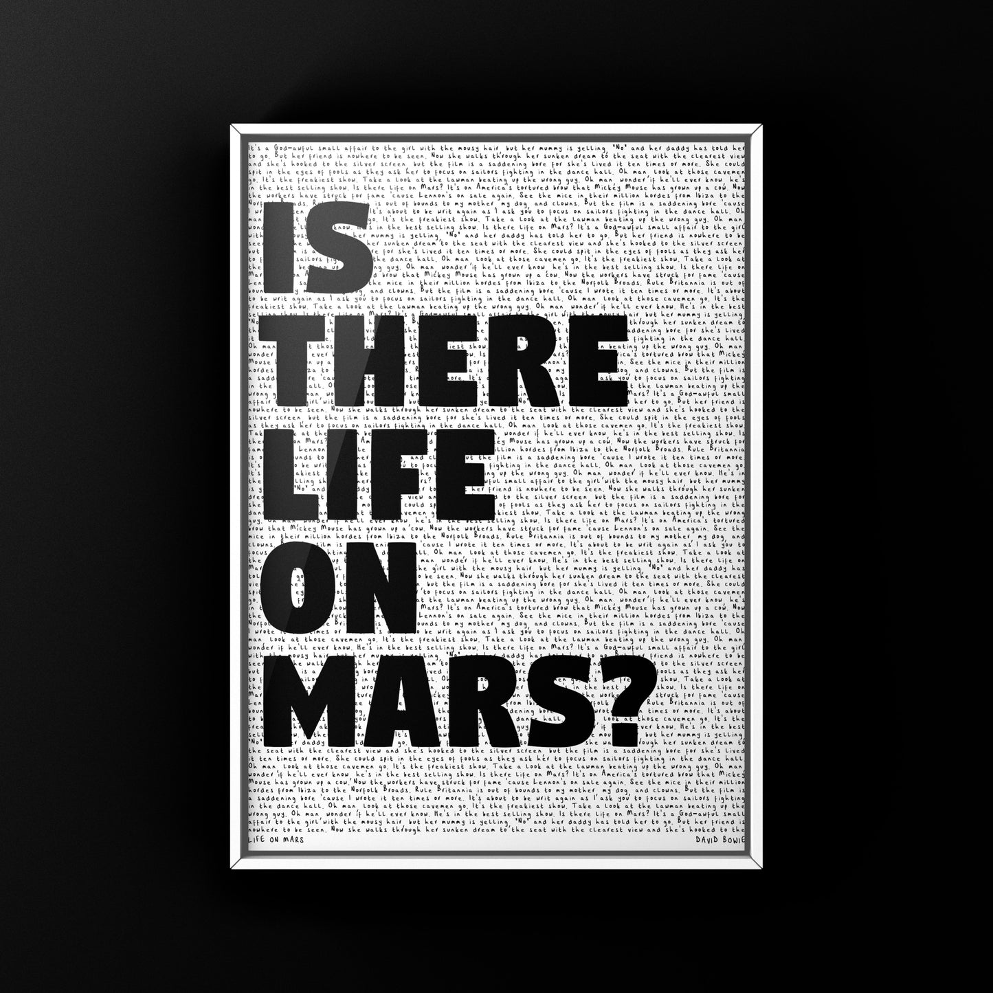 Custom Lyric Poster