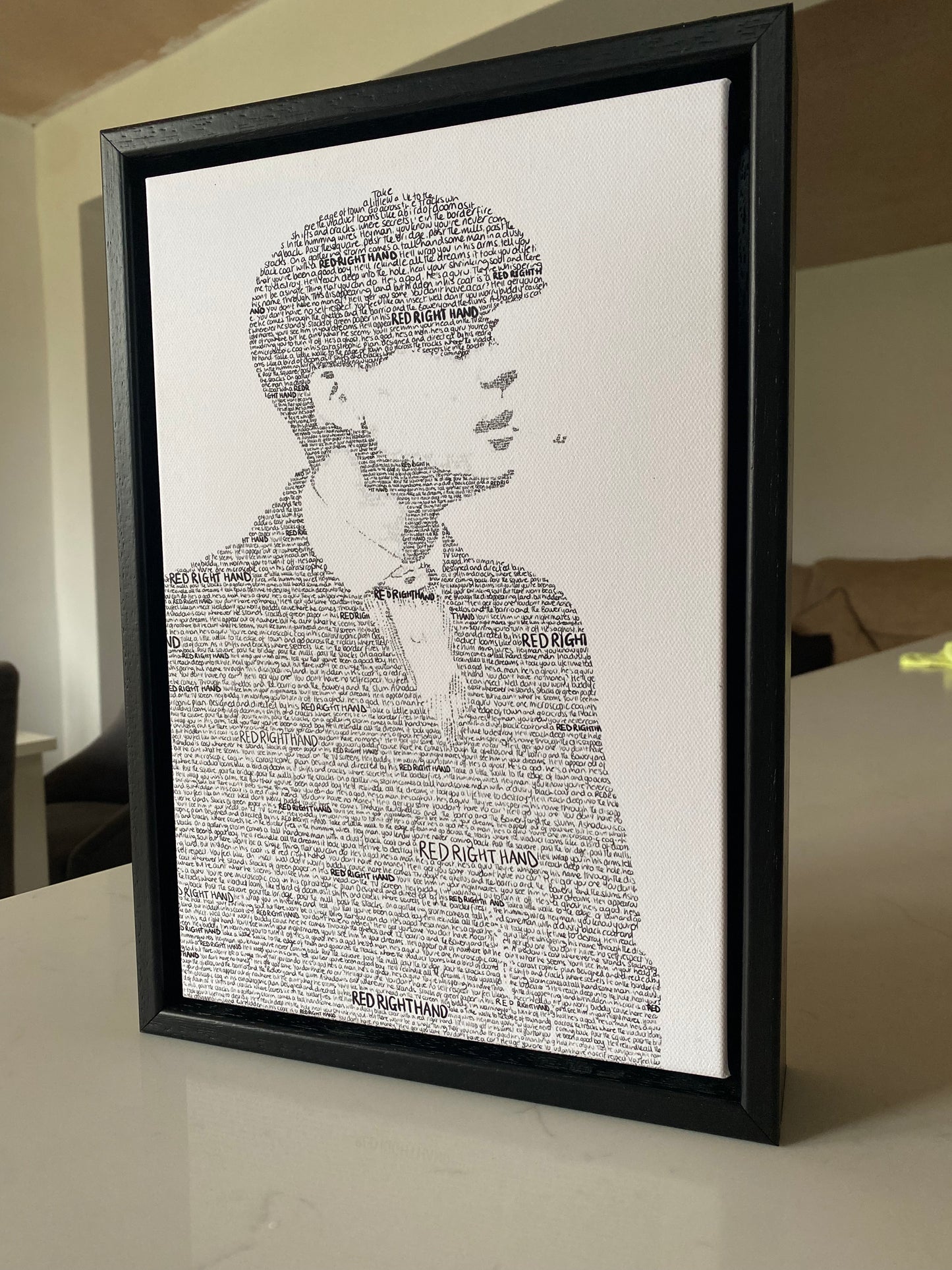Custom handwritten portrait - QUALITY FRAMED CANVAS