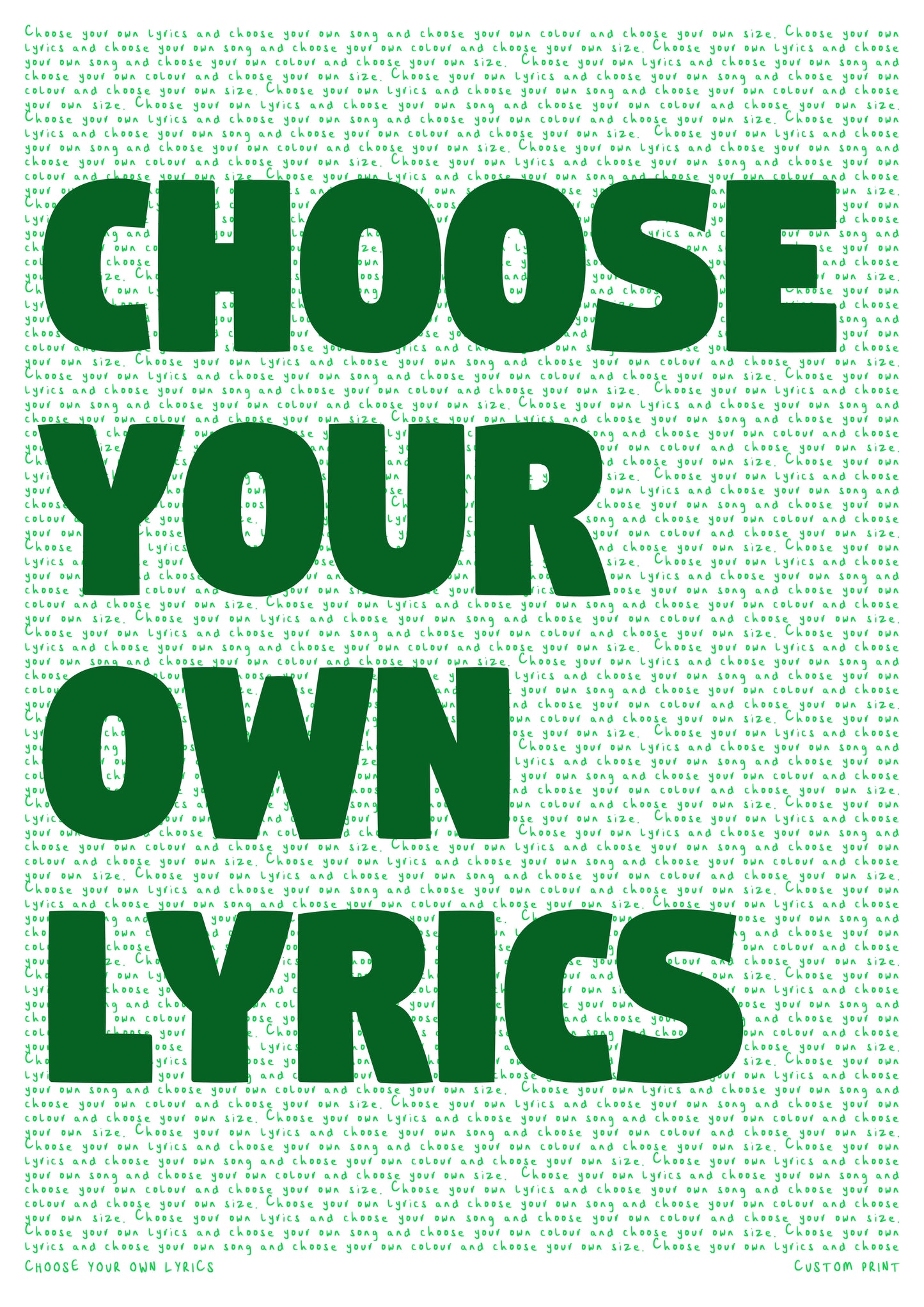 Custom Lyric Poster