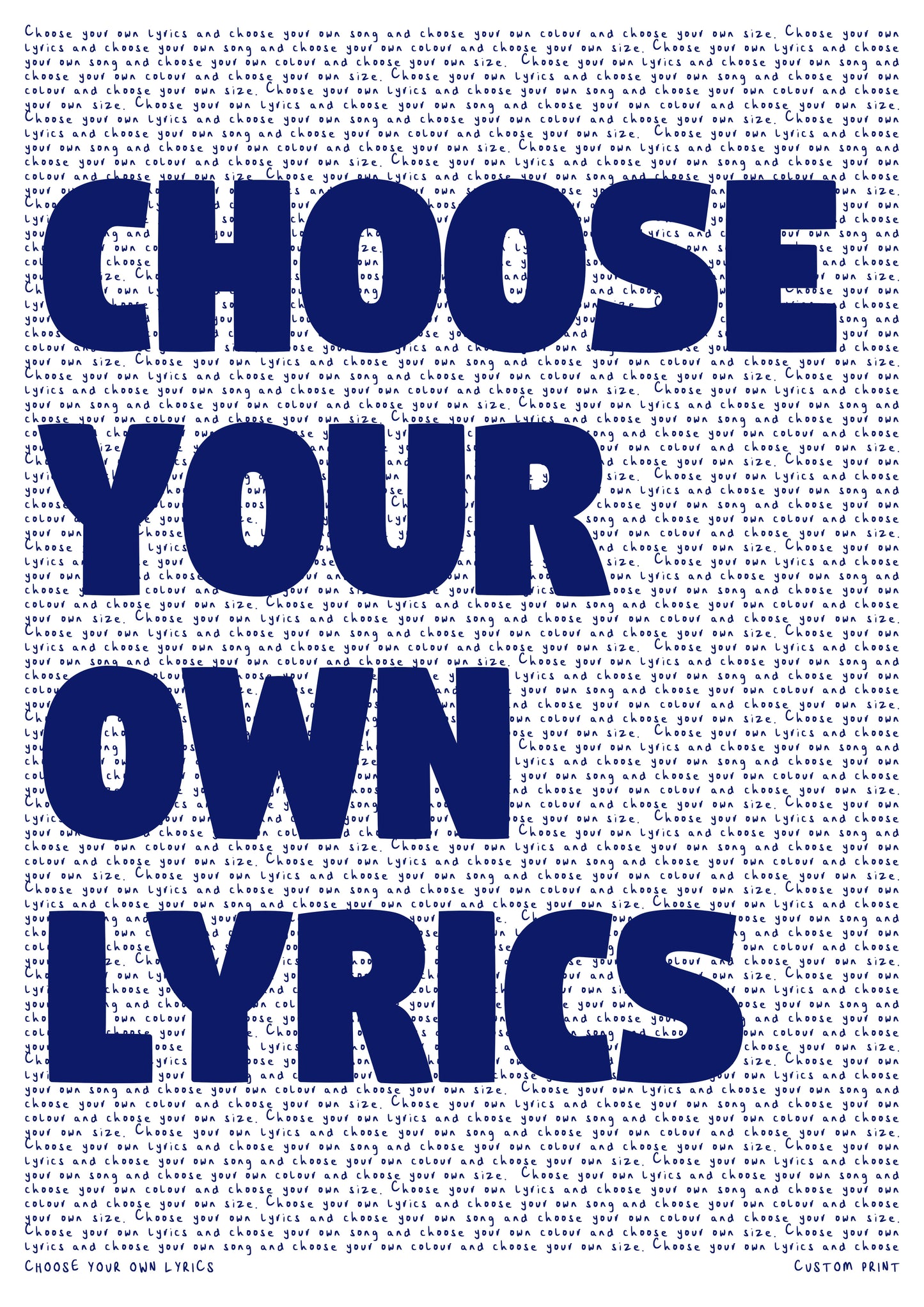 Custom Lyric Poster