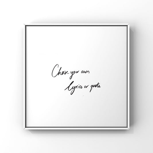 Custom handwritten lyrics - made to order - DIGITAL DOWNLOAD